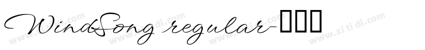 WindSong regular字体转换